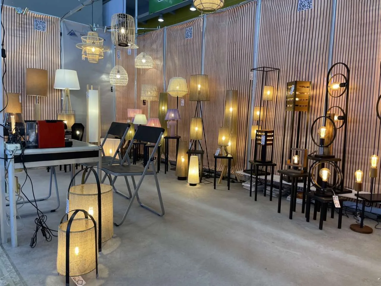 Delta lighting display and visitors at the Canton Fair, april 2025