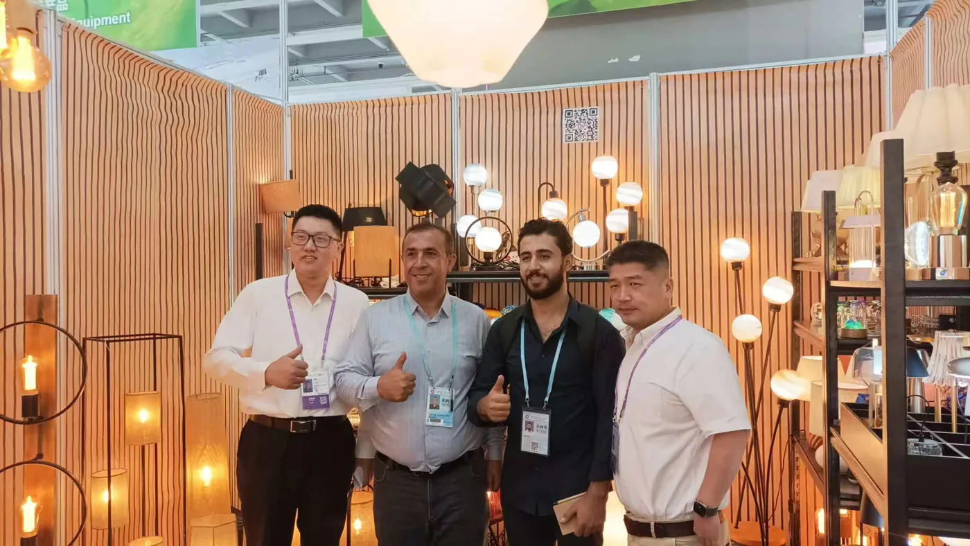 Delta lighting display and visitors at the Canton Fair, october 2025