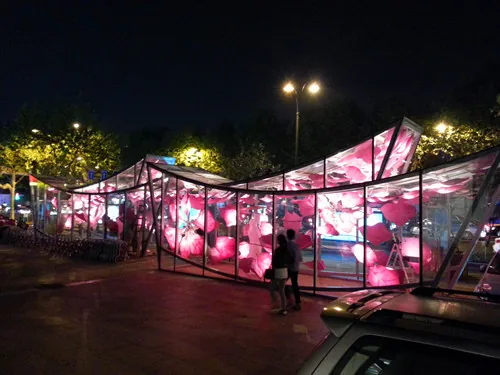 Hangzhou City Illumination Project at night