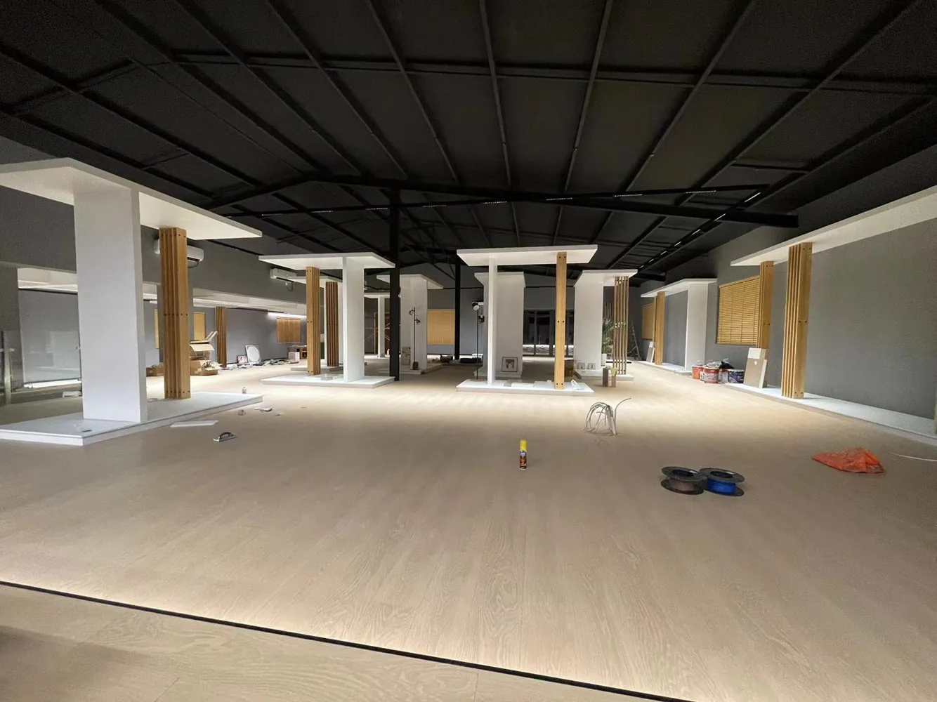 Showroom interior during fitting out